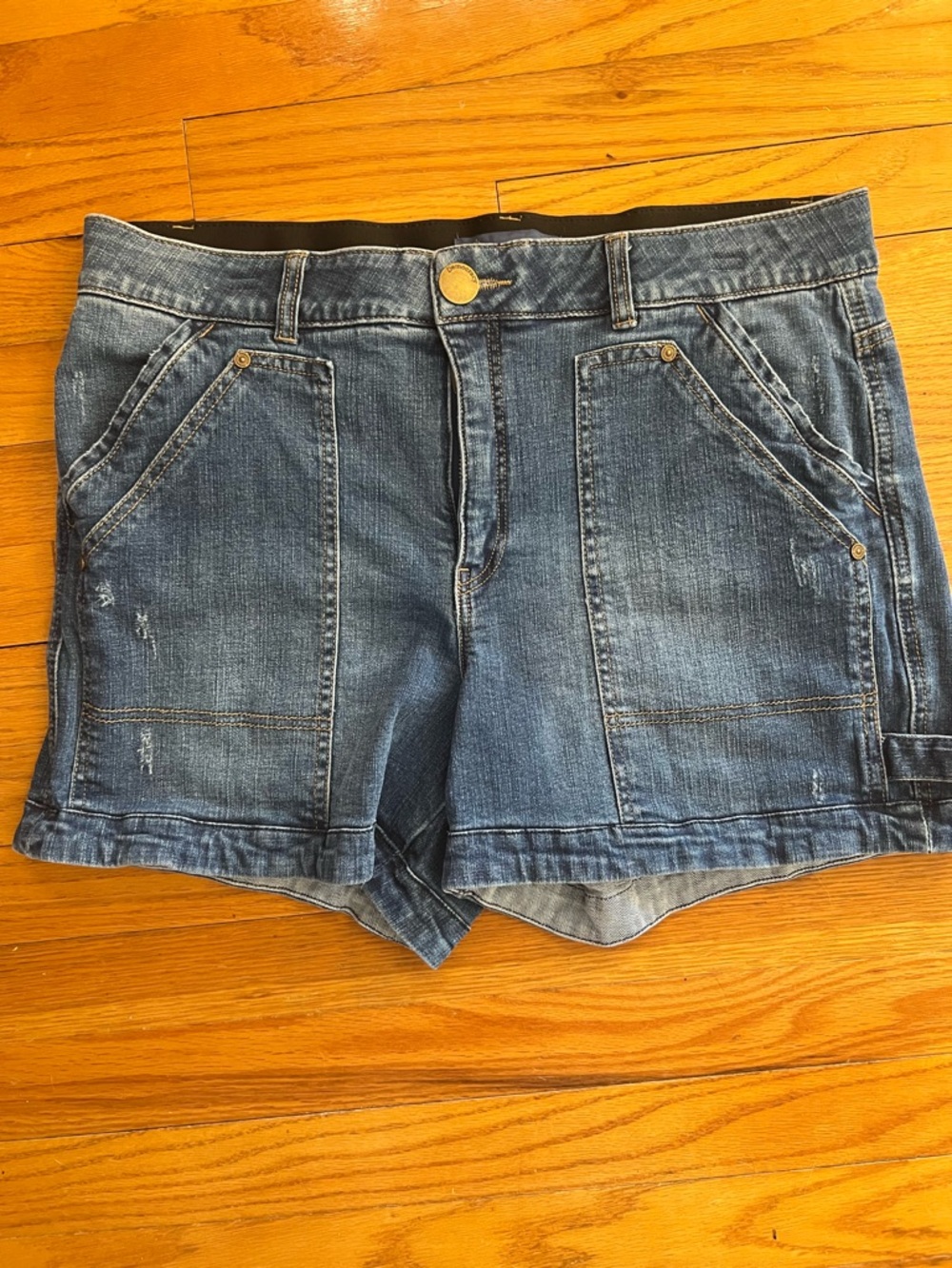 Democracy Women's Denim Shorts in Dark Blue Wash